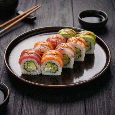 Rainbow roll — Yuko Sushi Antwerpen