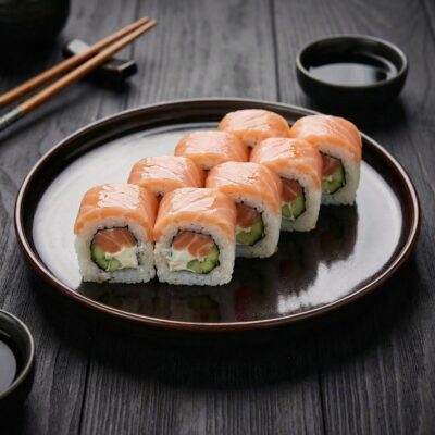 Soya roll: Pink lady zalm — Yuko Sushi Antwerpen