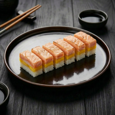 Aburi sake oishi (6 stuks) — Yuko Sushi Antwerpen