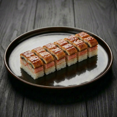 Aburi unagi oishi (6 stuks) — Yuko Sushi Antwerpen
