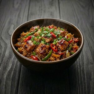 Fried chicken rice