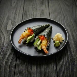 Handroll scampi tempura
