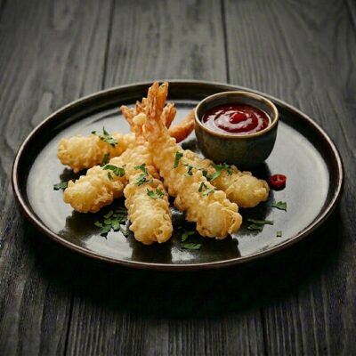 Tempura scampi (4 stuks) — Yuko Sushi Antwerpen